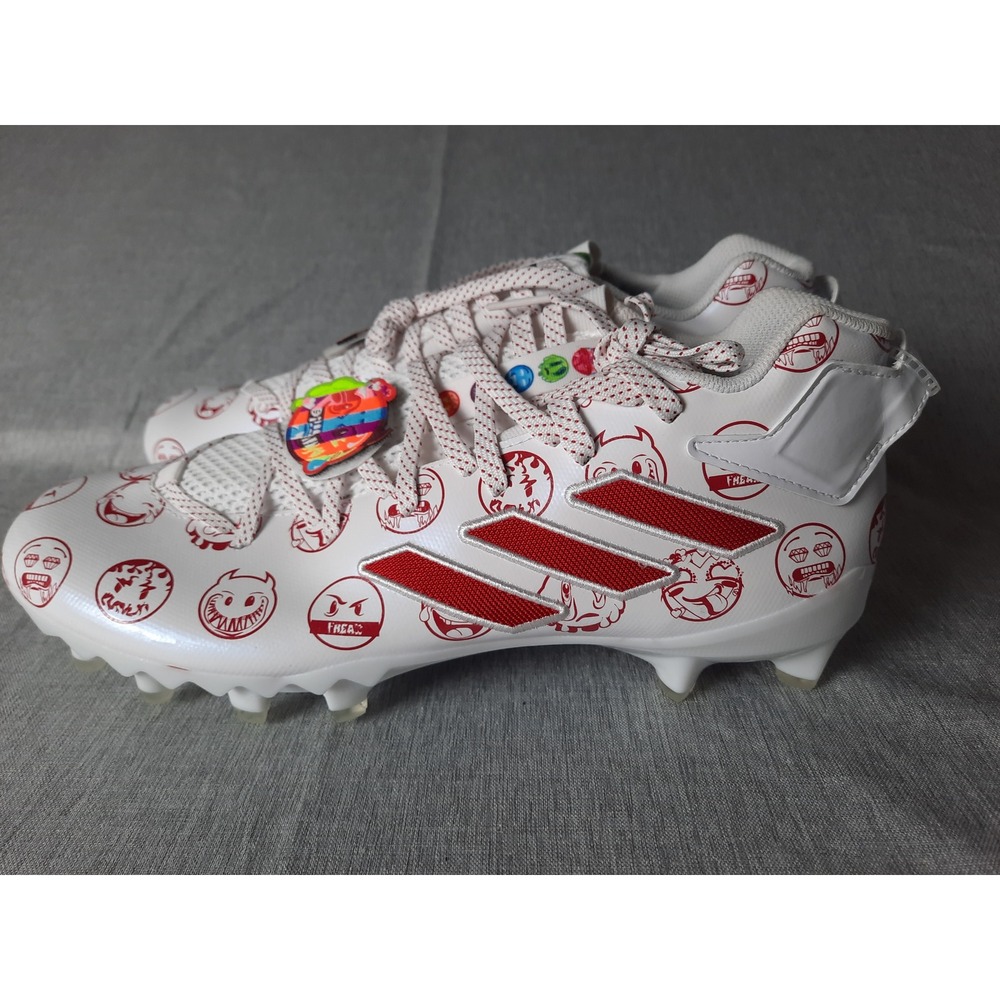 Adidas Men's US 11.5 Freak 22 "Big Mood" Football Cleats‎ GZ6901 Emoji White Red